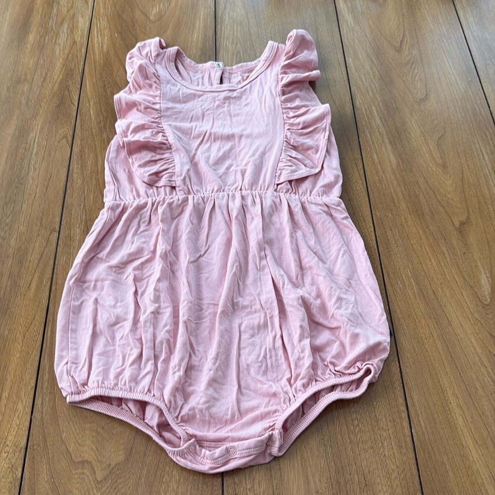Kyte Baby Pink Snap Bubble Romper Sleeveless 3T NWOT